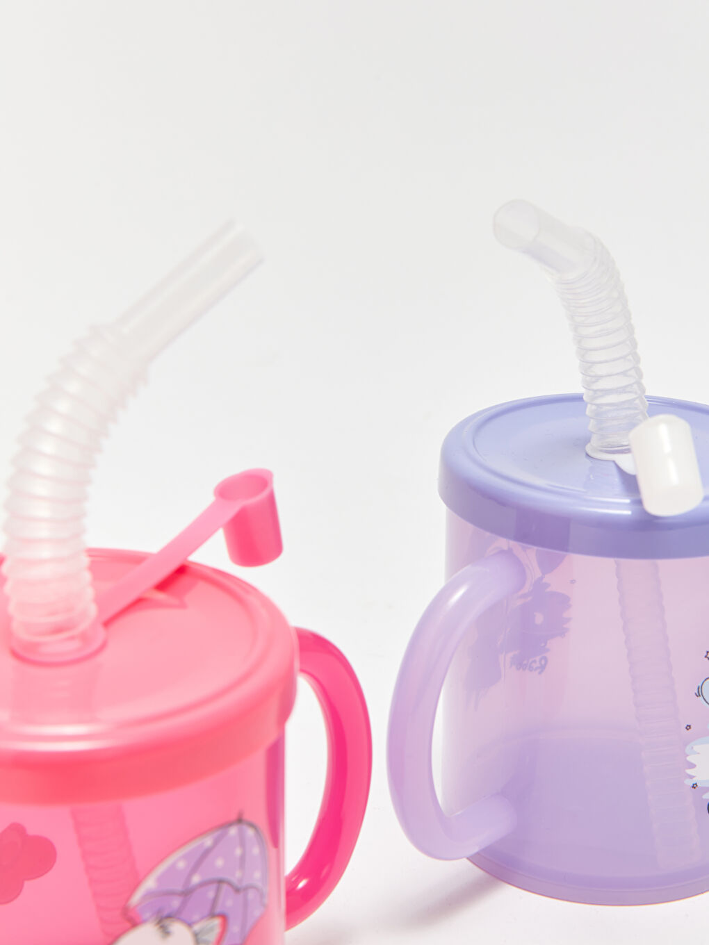 Стъклена Чаша със Сламка с Принт-3