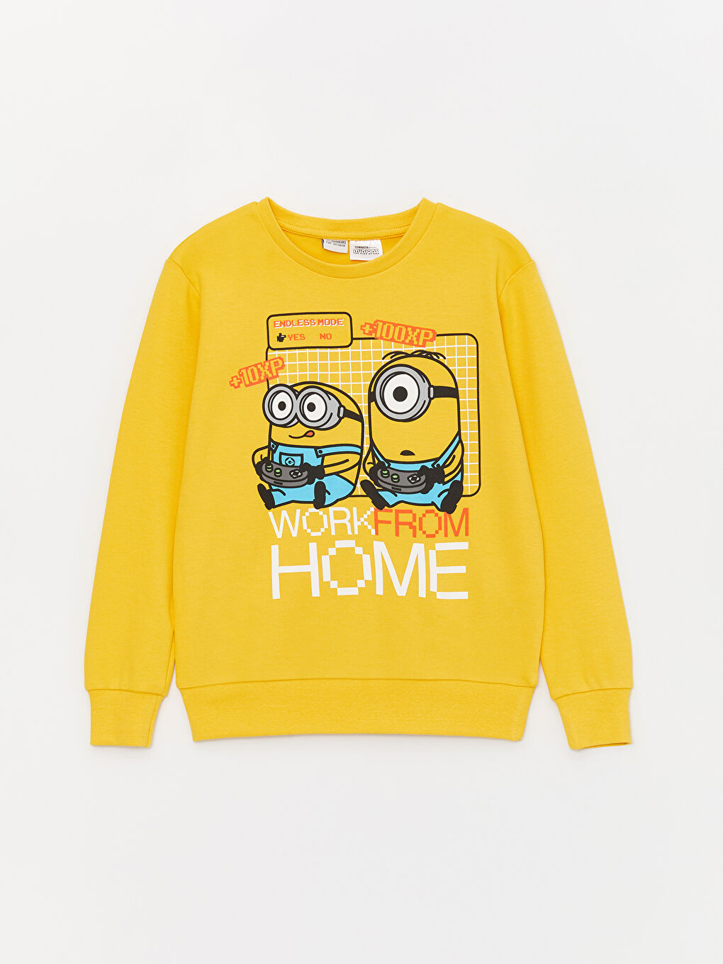 LCW Kids تیشێرت قۆڵ درێژ چاپکراوی مینیۆنز یه‌خه‌ خڕ - کوڕان -W3DU35Z4-FUV