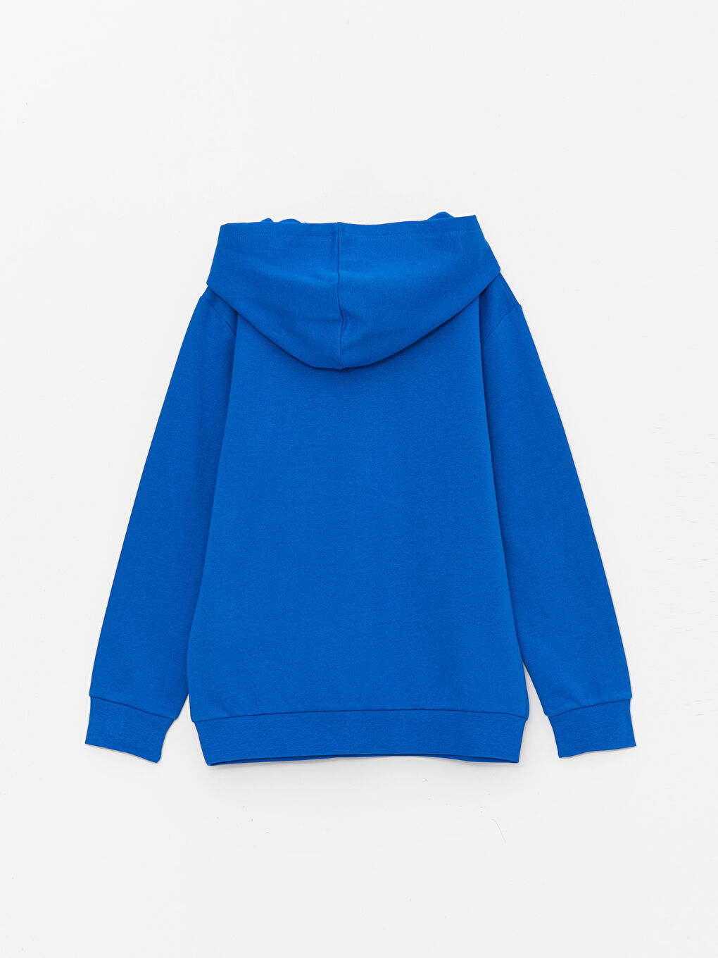 Mavi Marvel Baskılı Uzun Kollu Erkek Çocuk Hoodie-1