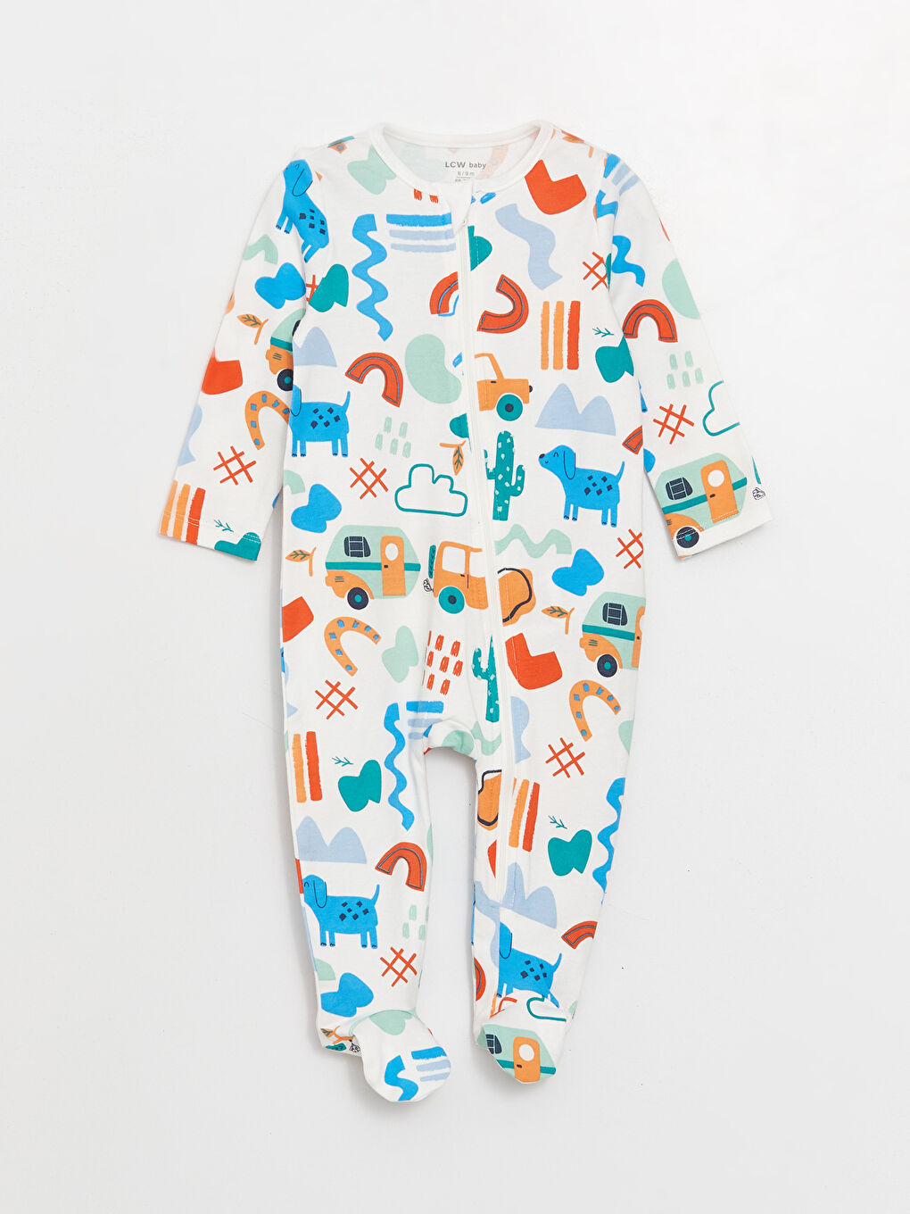 Crew Neck Baby Boy Jumpsuit 2 Pack (0-12 Months With Booties, 12 Months+ Without Booties)-1