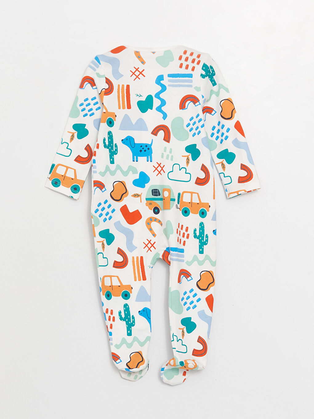 Crew Neck Baby Boy Jumpsuit 2 Pack (0-12 Months With Booties, 12 Months+ Without Booties)-3