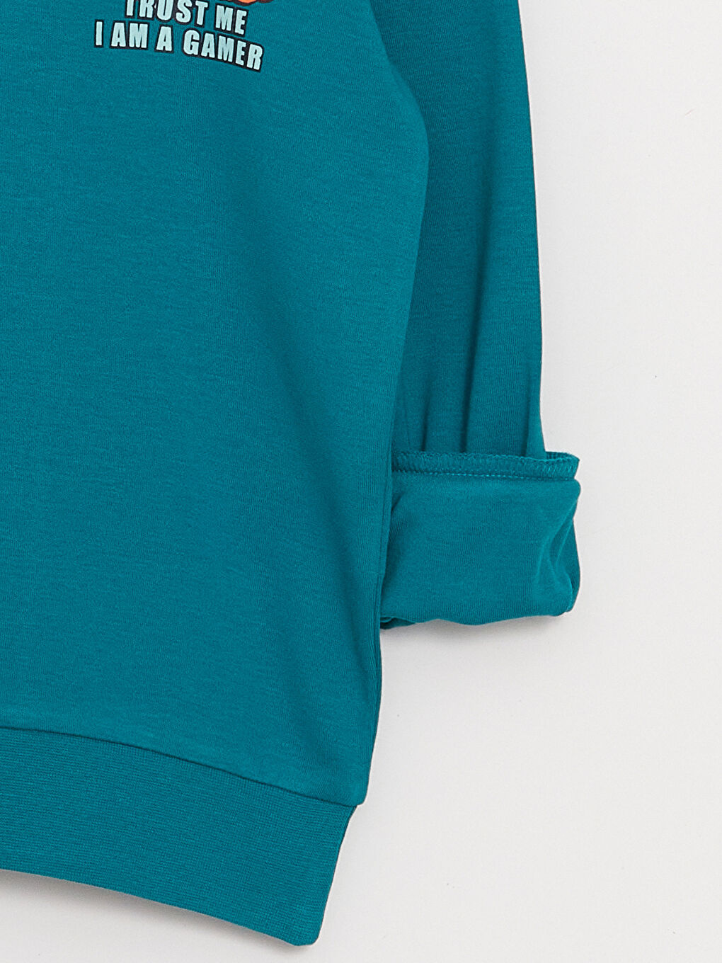 Crew Neck Nostalgic Monkey Printed Long Sleeve Boys' T-Shirt-1