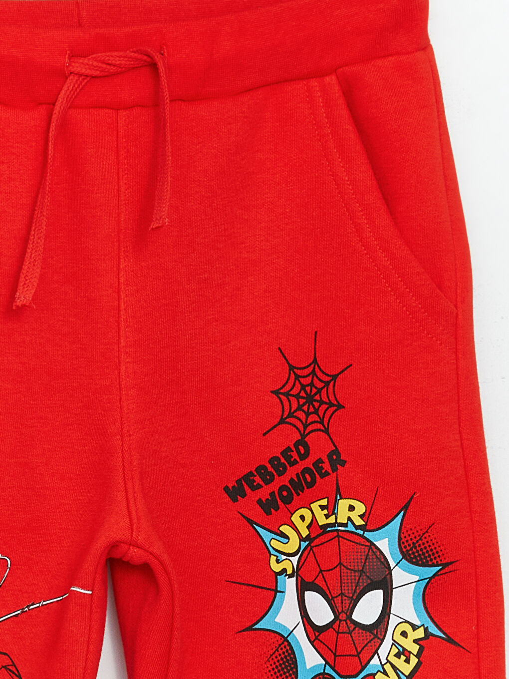 LCW Kids Kırmızı Beli Lastikli Spiderman Baskılı Erkek Çocuk Jogger Eşofman Altı - 1