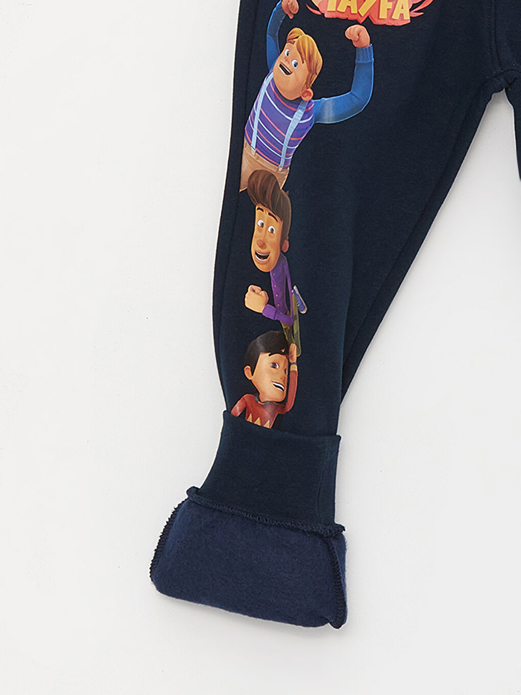 Lacivert Beli Lastikli Rafadan Tayfa Baskılı Erkek Çocuk Jogger Eşofman Altı-4