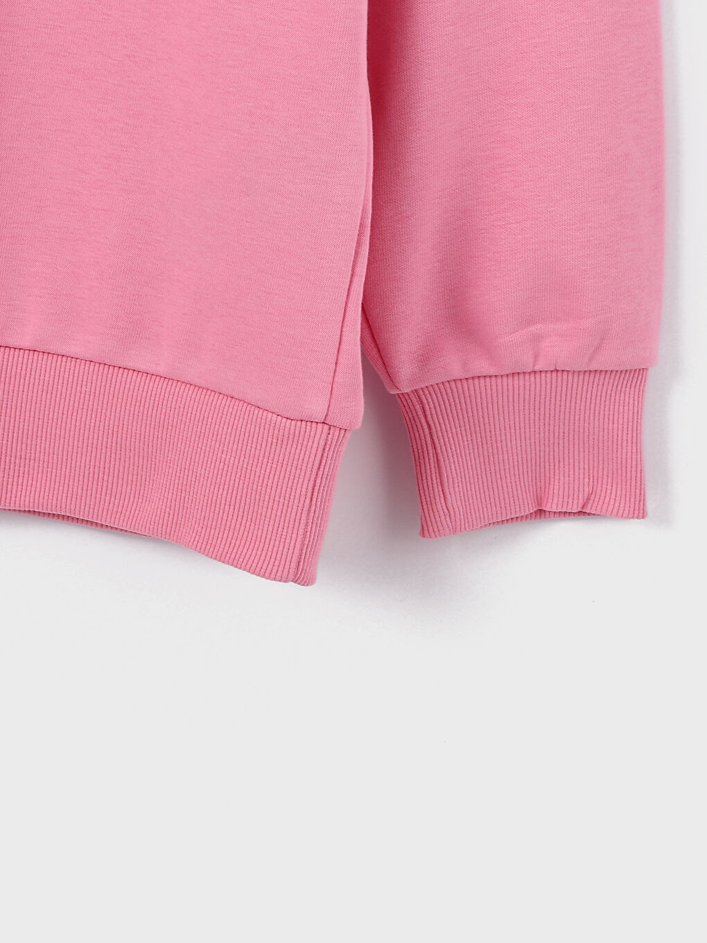 سويت شيرت كم طويل مطبوع بياقة دائرية للسيدات-3