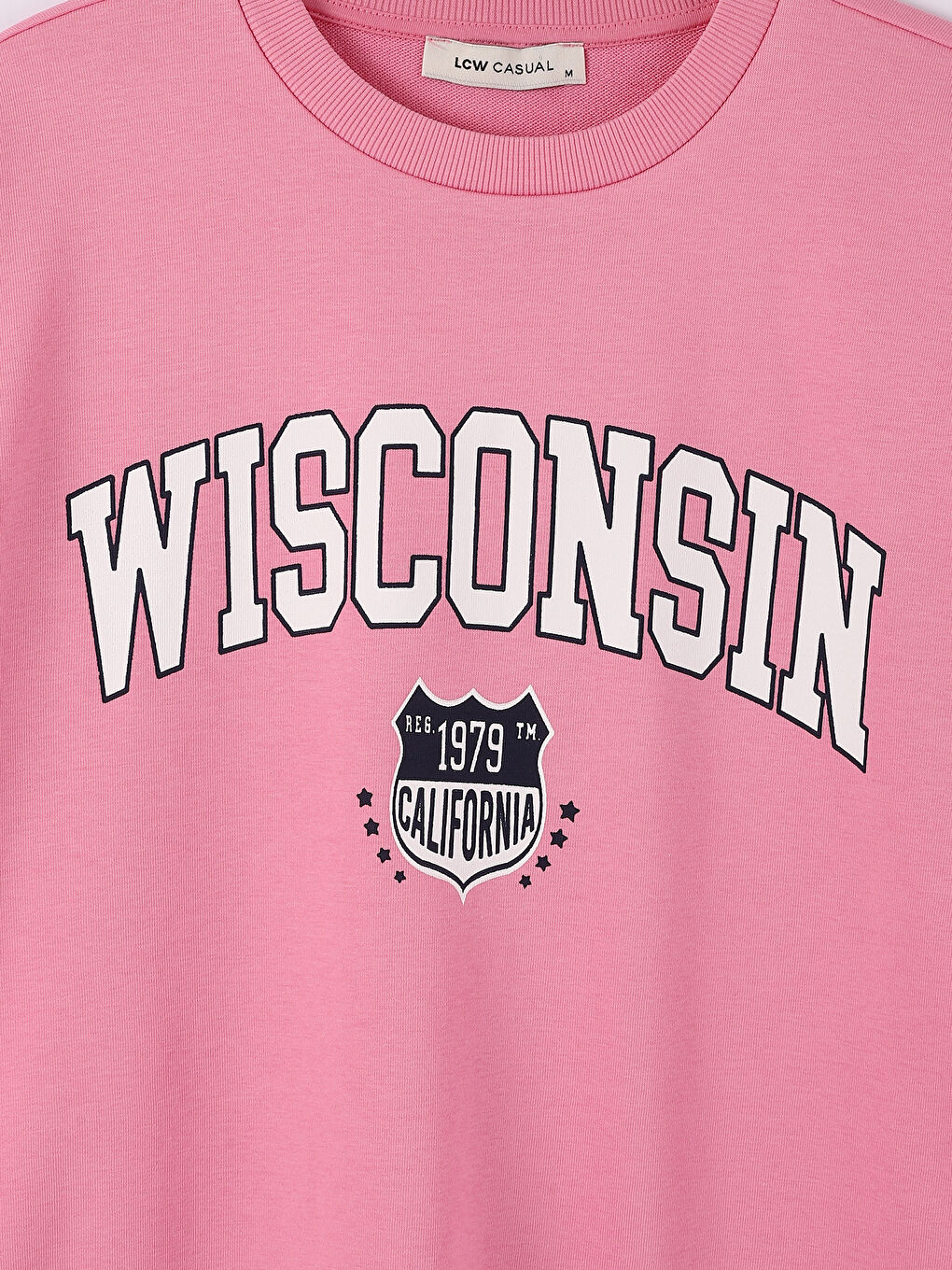 سويت شيرت كم طويل مطبوع بياقة دائرية للسيدات-2