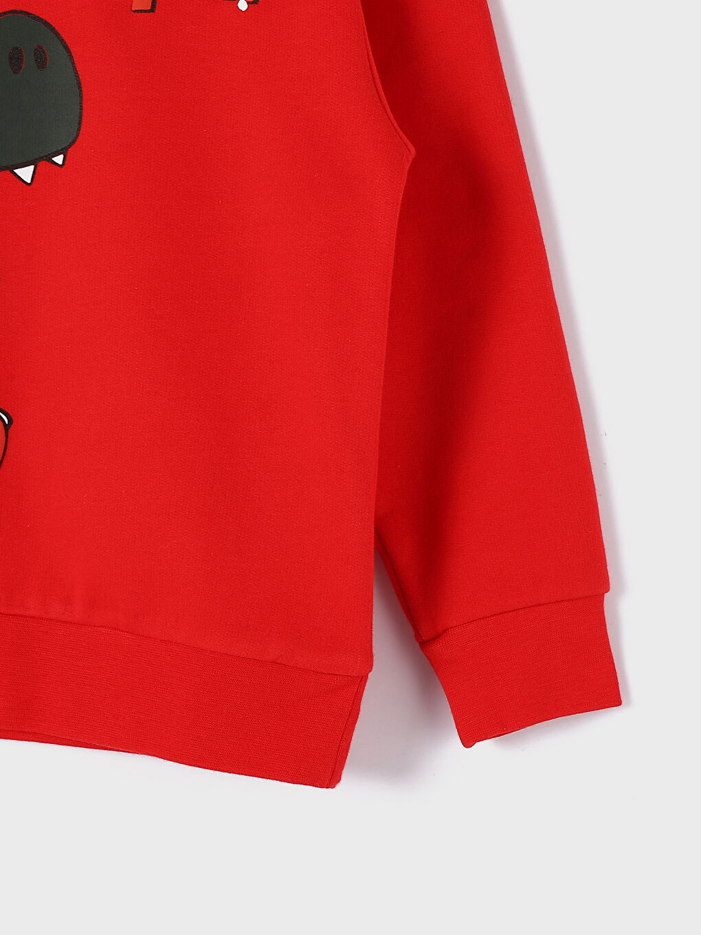 سويت شيرت كم طويل مطبوع بياقة دائرية للأولاد-2