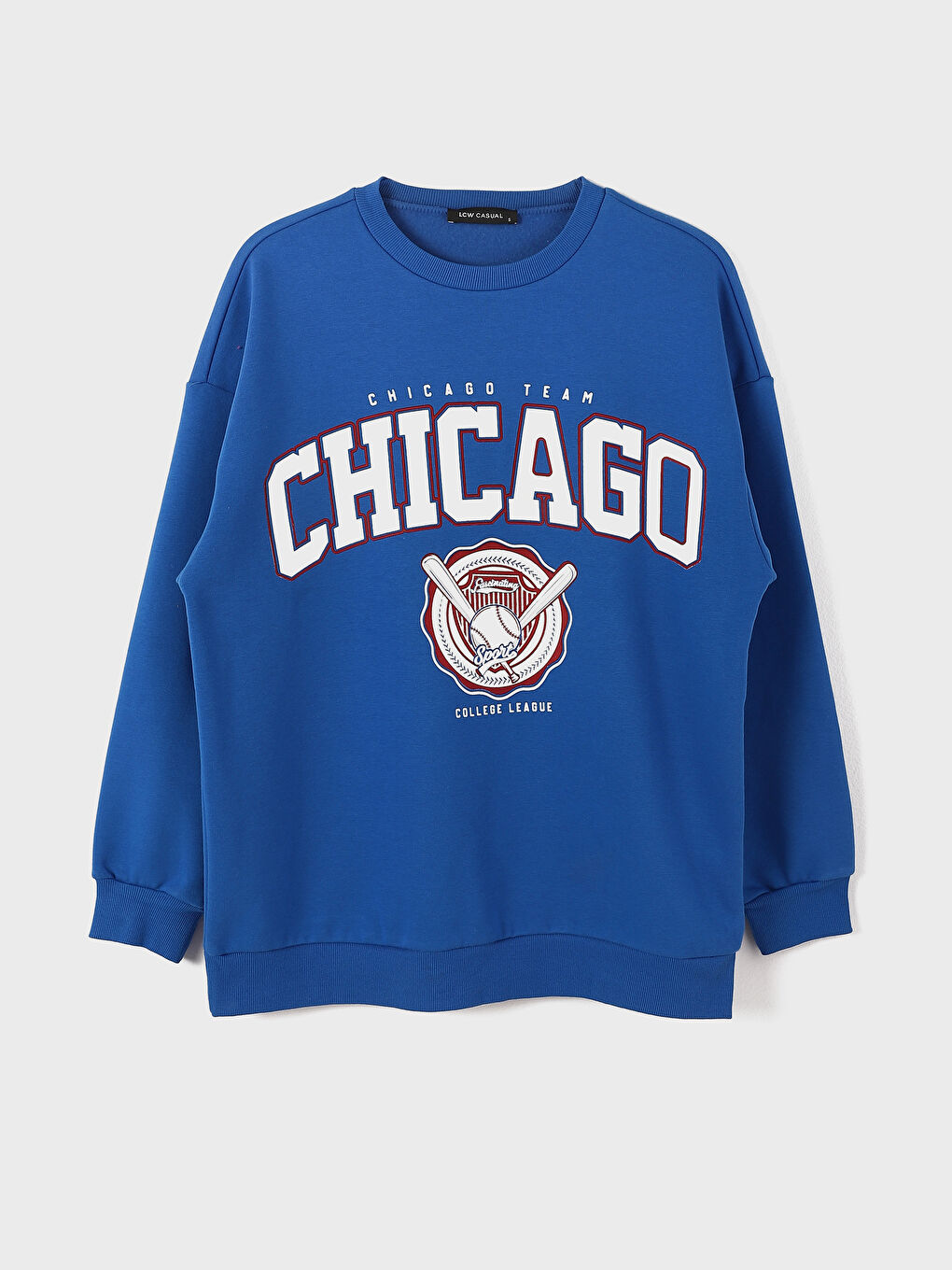 Sweat-Shirt Épais Imprimé Surdimensionné à Col Rond pour Femmes