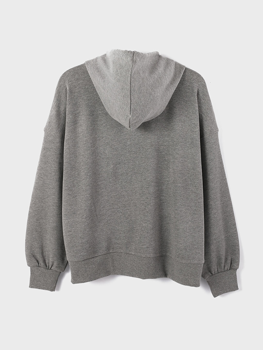 Hooded Plain Long Sleeve Women's Sweatshirt-1