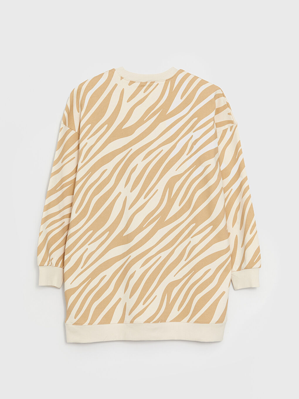 Crew Neck Patterned Long Sleeve Women's Sweatshirt Tunic-6