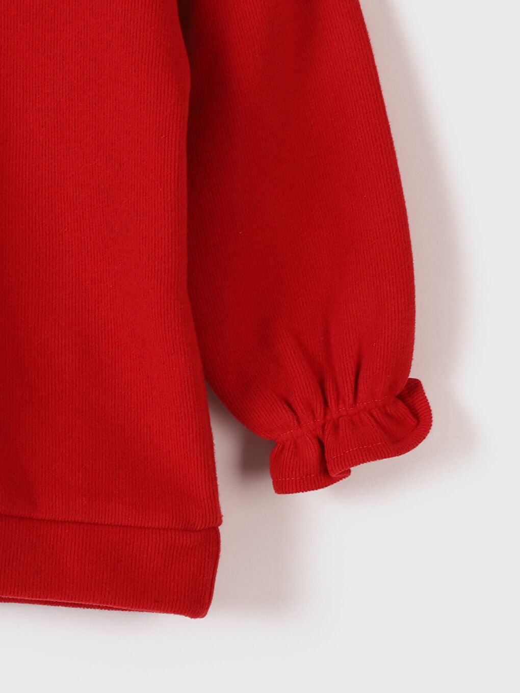 سويت شيرت بناتي بسيط بياقة دانتيل-2