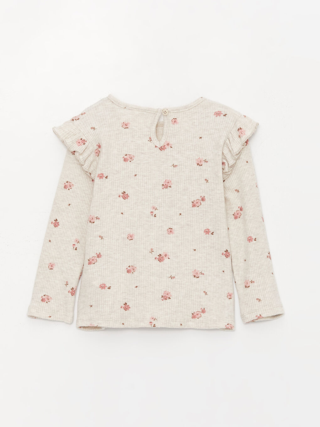 Karışık Bisiklet Yaka Uzun Kollu Kız Bebek Tişört ve Tayt 2'li Takım-2