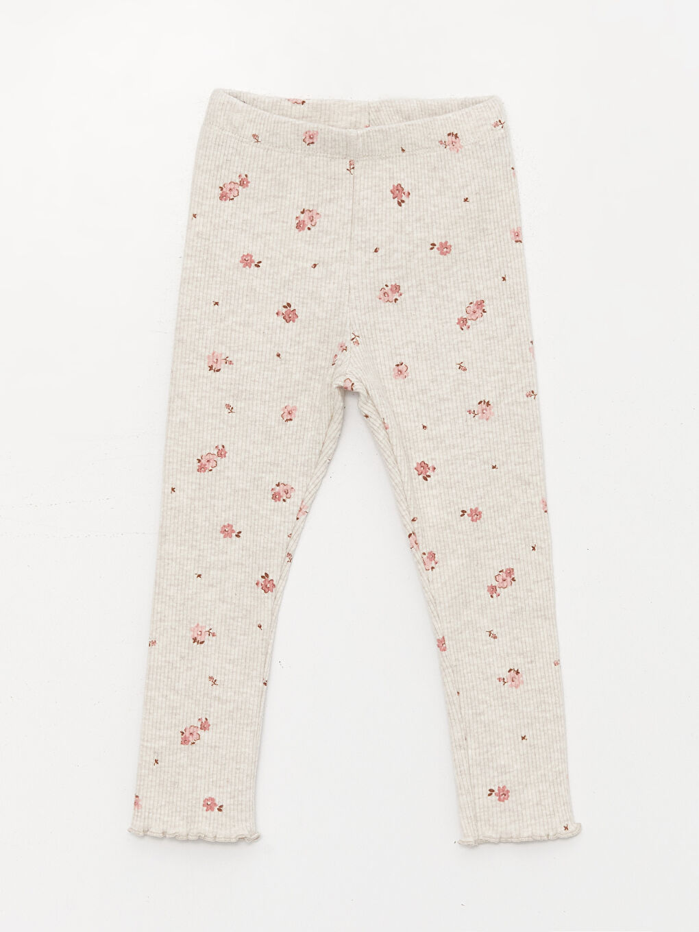 Karışık Bisiklet Yaka Uzun Kollu Kız Bebek Tişört ve Tayt 2'li Takım-3