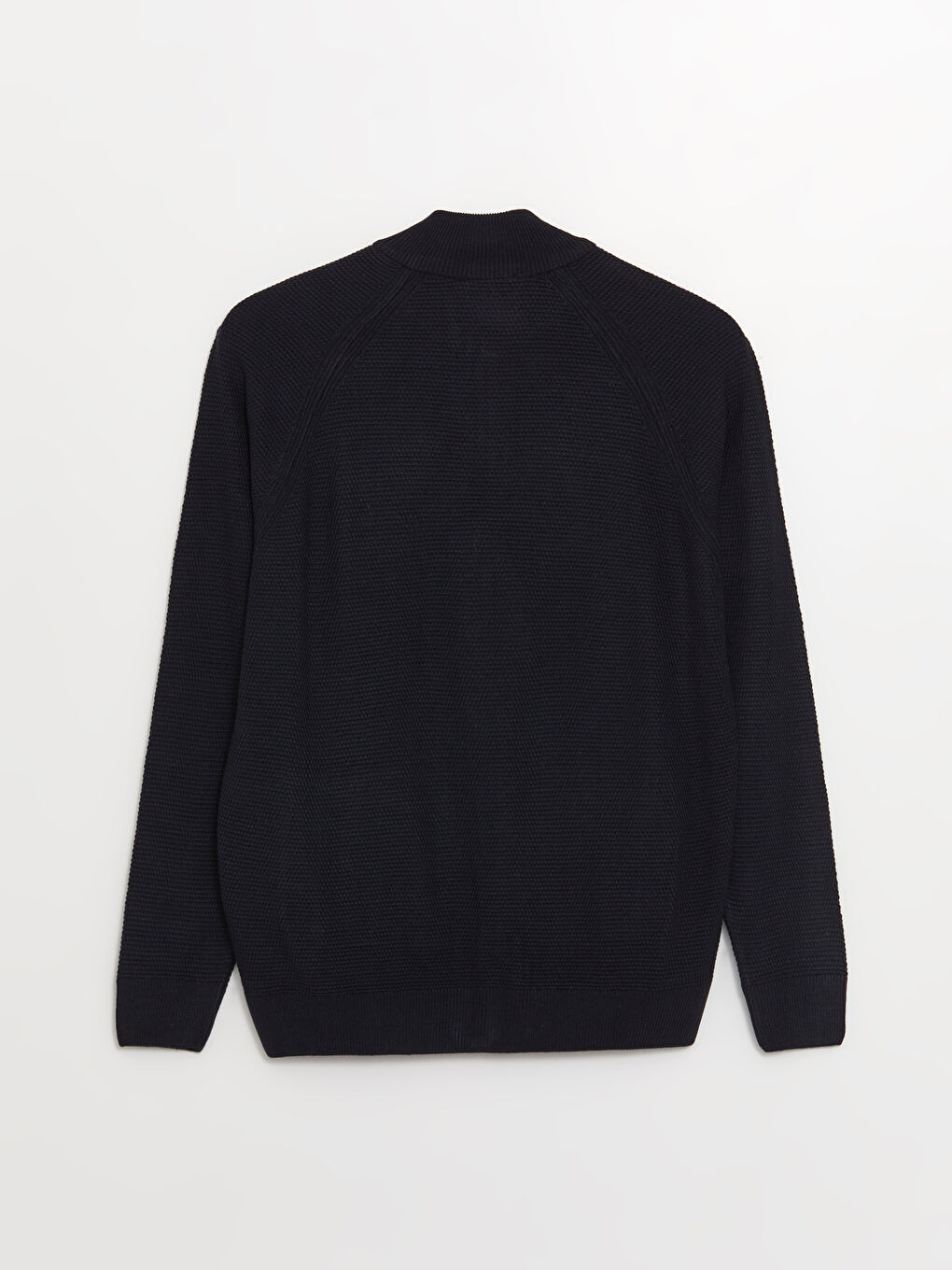 Regular Fit Funnel Neck Men's Knit Cardigan-6