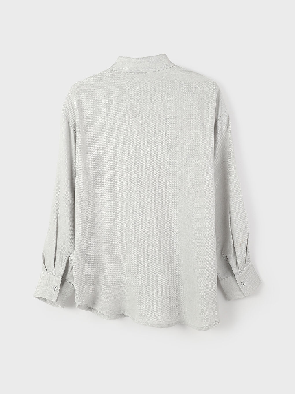 Plain Long Sleeve Oversize Women's Shirt-1