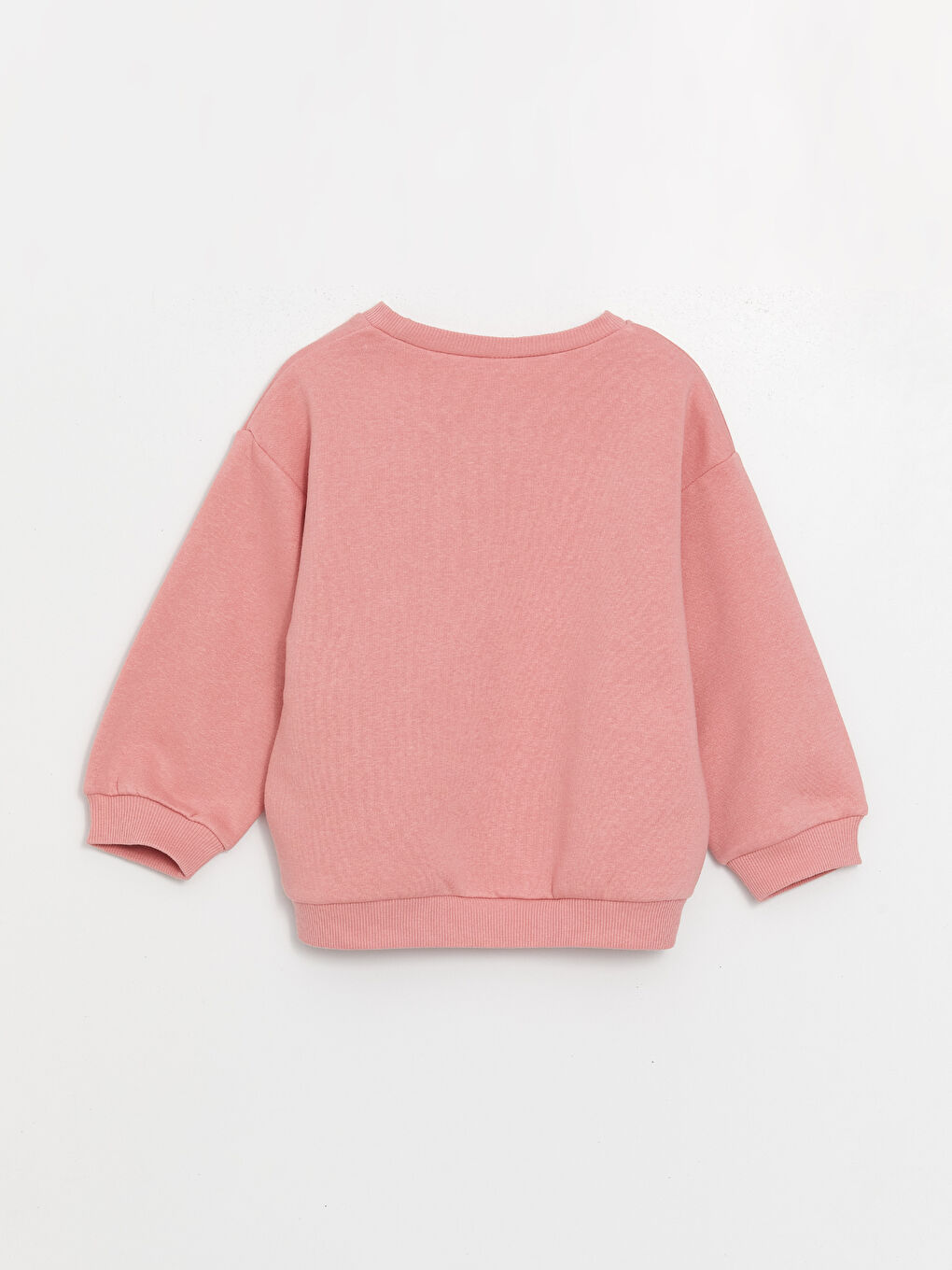 سويت شيرت مطبوع كم طويل بياقة دائرية للبنات الرضع-1