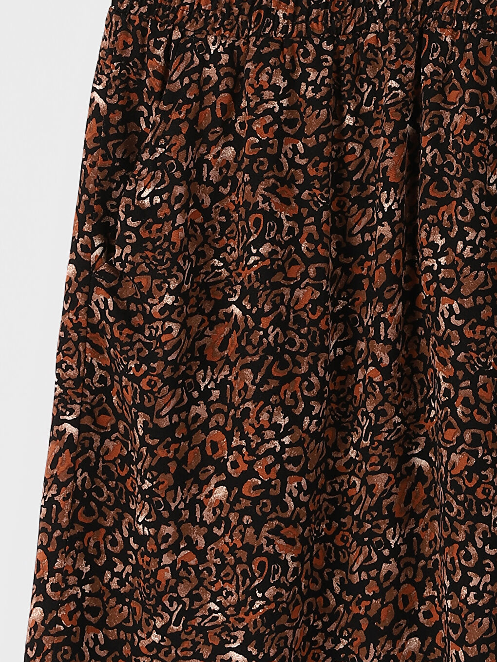 Elasticated Waist Patterned Women's Skirt-1