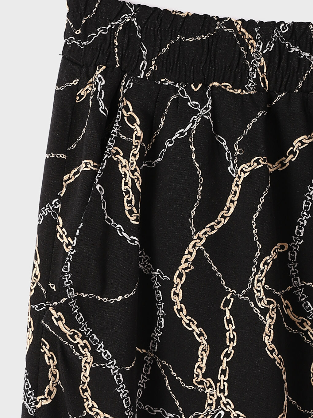 Elasticated Waist Patterned Women's Skirt-2