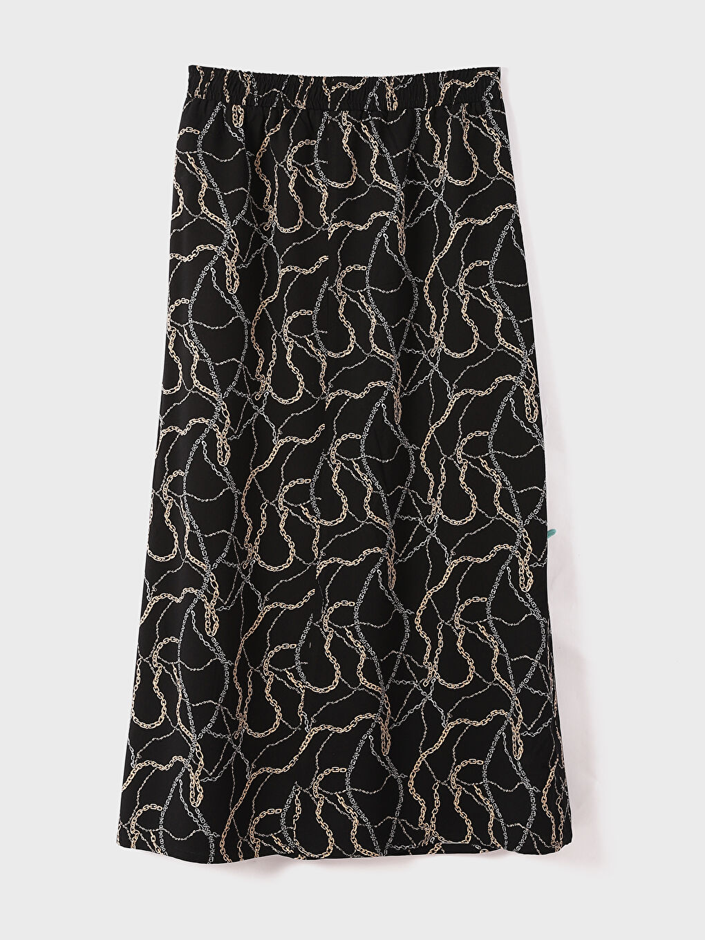 Elasticated Waist Patterned Women's Skirt-1