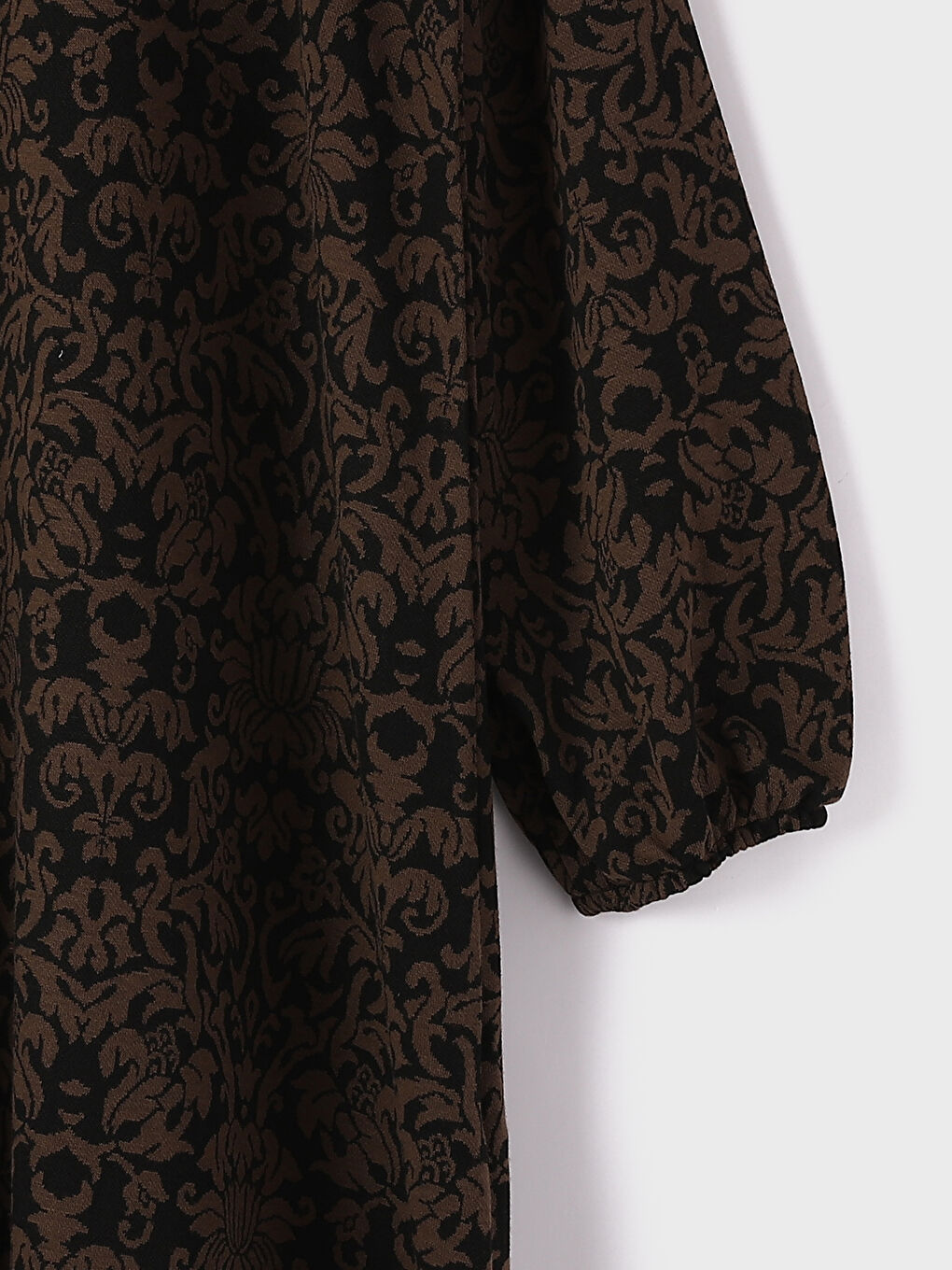 Crew Neck Printed Long Sleeve Women's Dress-1