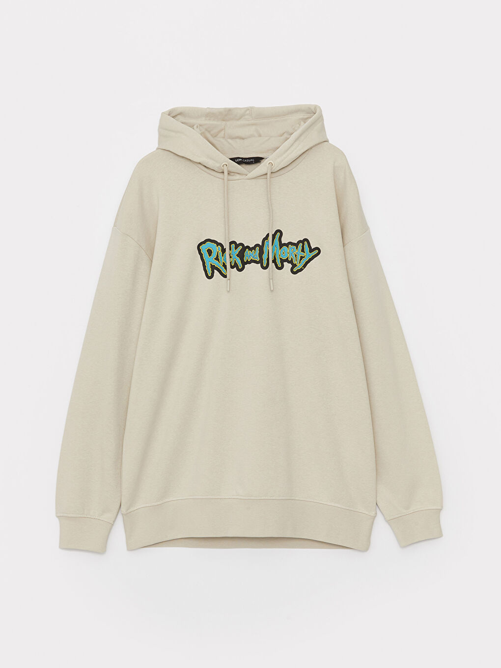 LCW Casual Açık Gri Uzun Kollu Rick and Morty Baskılı Erkek Hoodie - 5