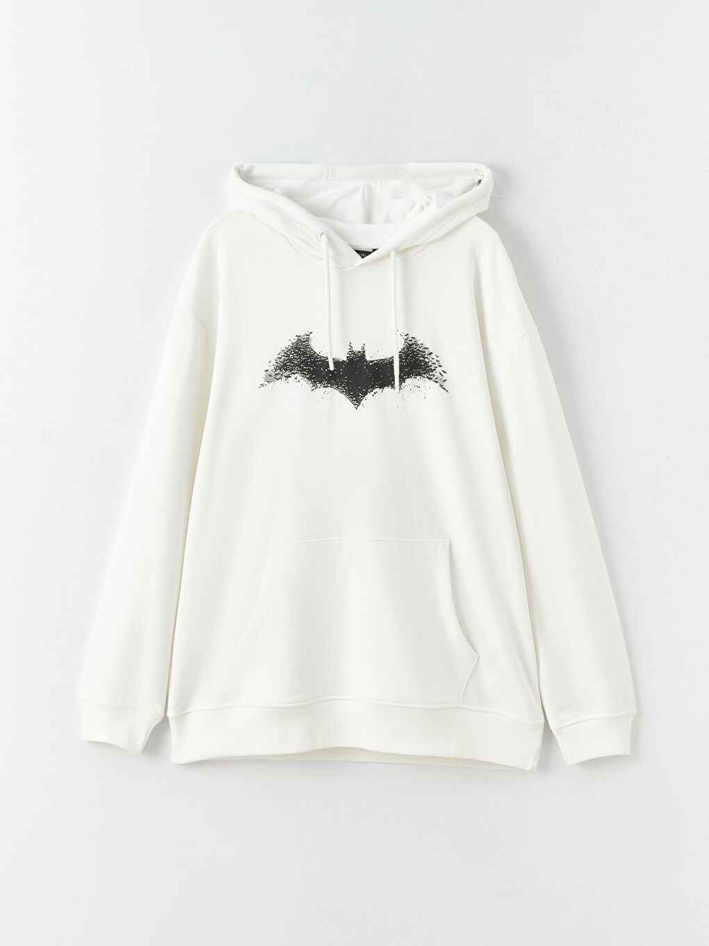 LCW Casual Kırık Beyaz Uzun Kollu Batman Baskılı Erkek Hoodie - 5