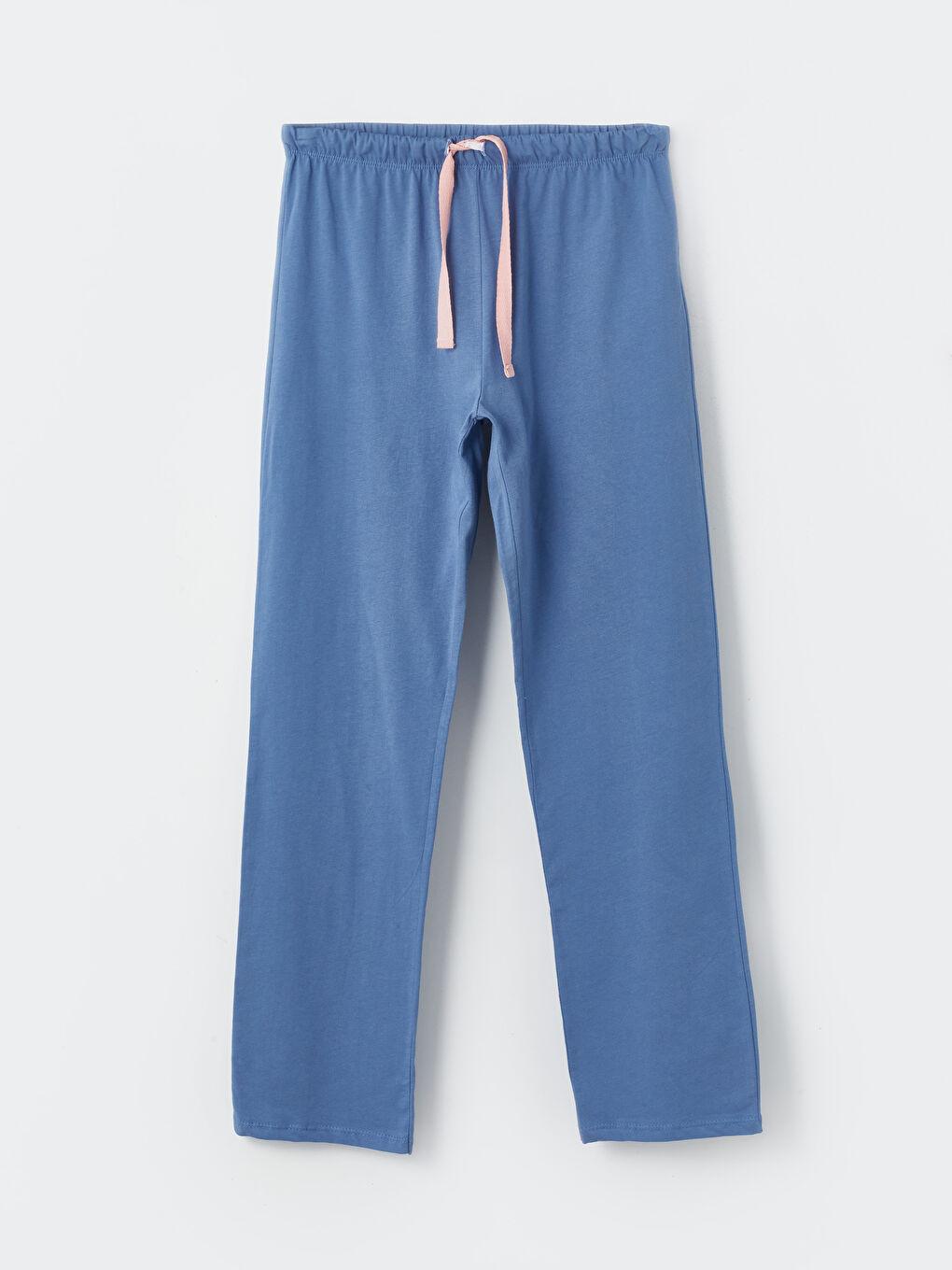 Mavi Kadın Beli Lastikli Düz Pijama Alt