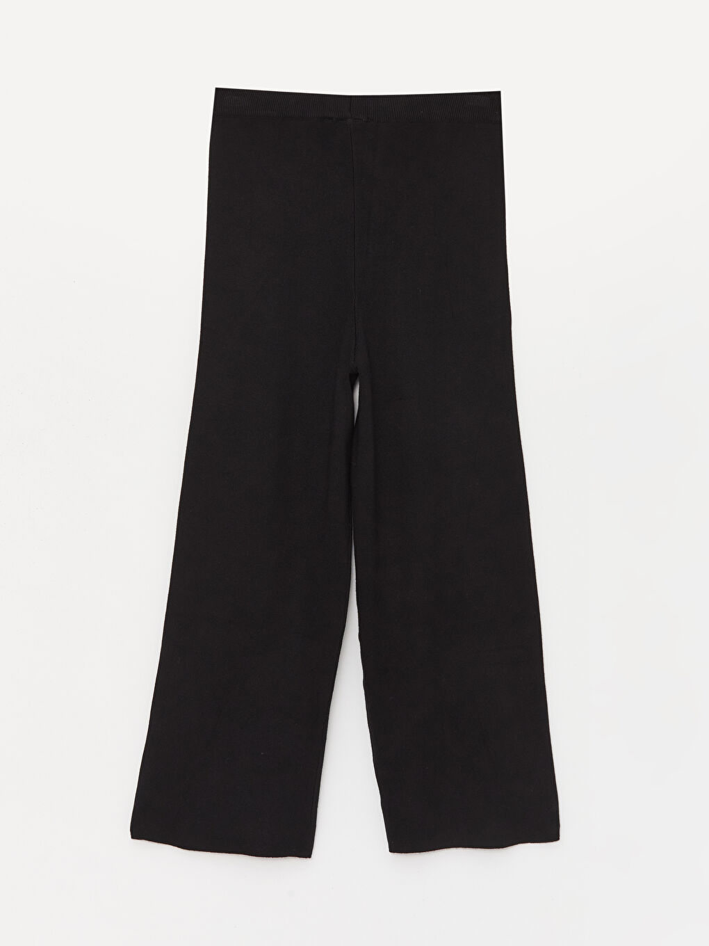 LCW Modest Beli Lastikli Düz Geniş Paça Kadın Triko Pantolon -W3EA96Z8-HEG
