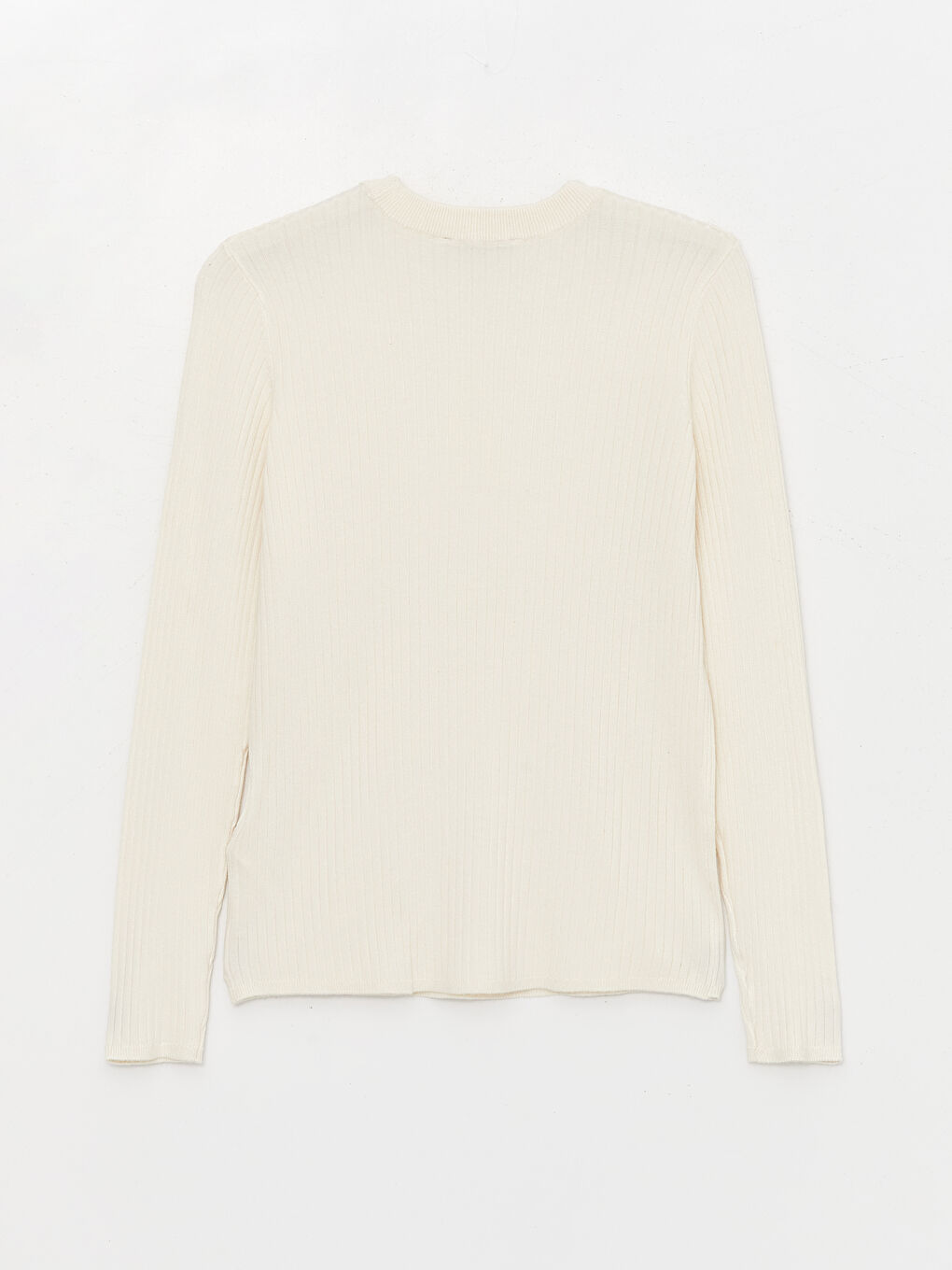 Crew Neck Plain Long Sleeve Women's Knitwear Sweater-6