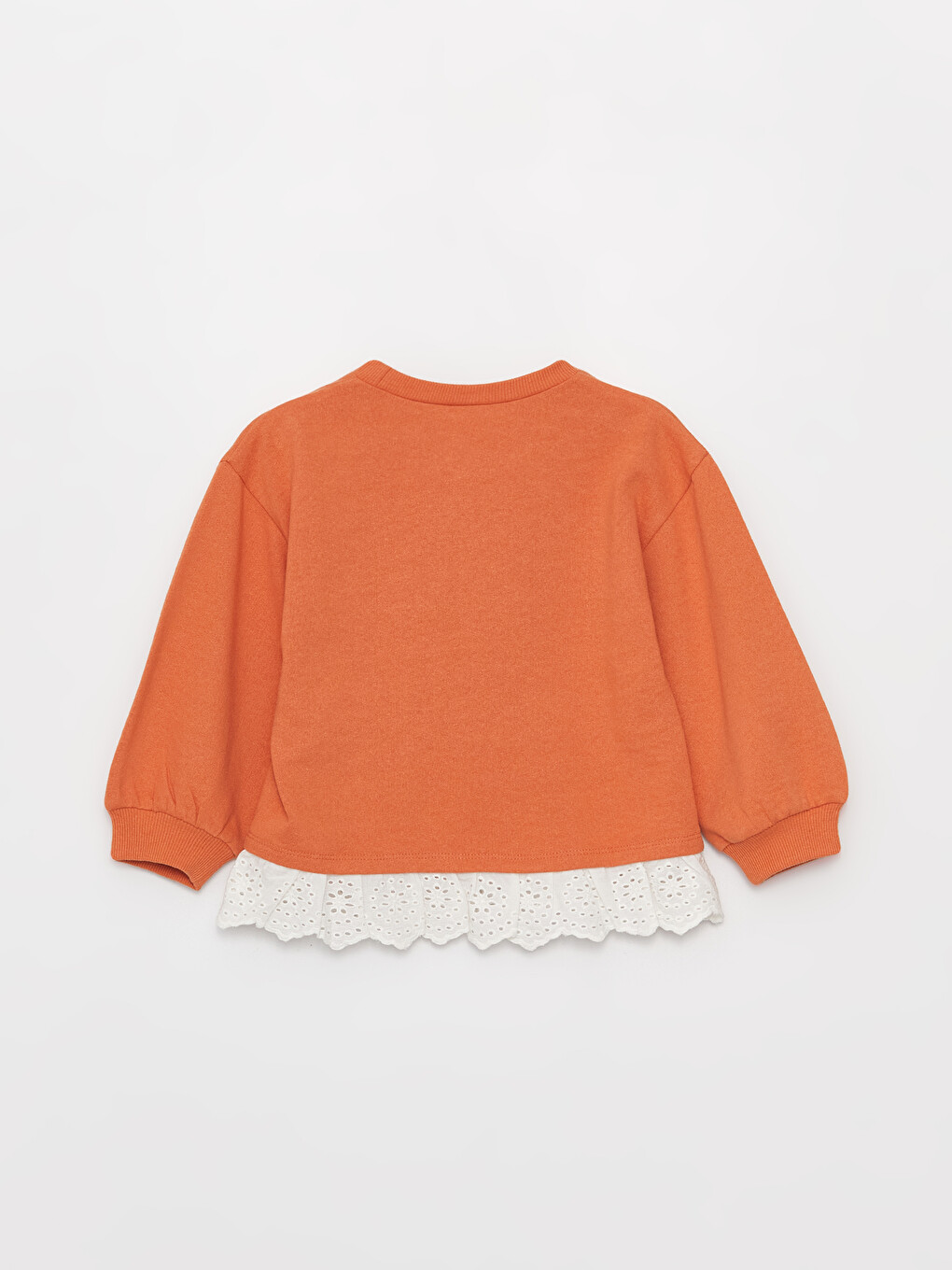 LCW baby Bisiklet Yaka Minnie Mouse Baskılı Kız Bebek Sweatshirt