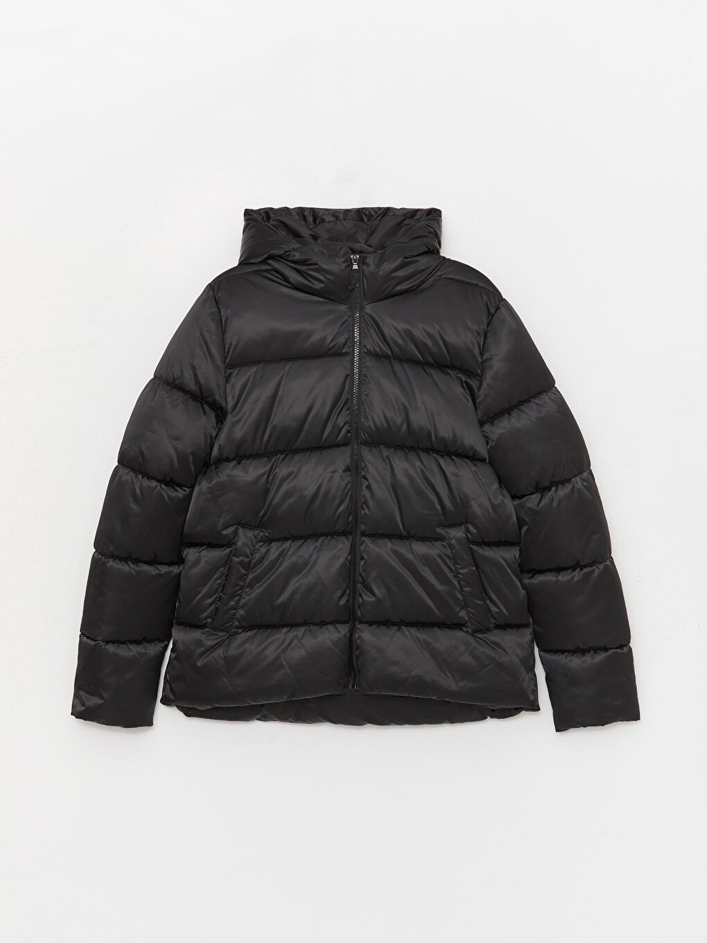 LCWAIKIKI Classic Women's Hooded Plain Puffer Coat -W3EB77Z8-CVL