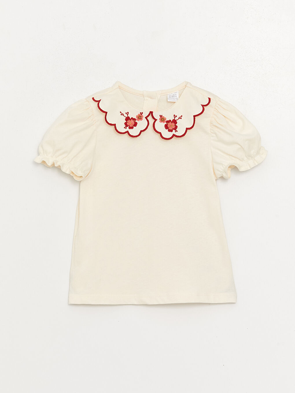 تیشێرتی كچانی ساوا و تەنورەی كۆلار گلدووری كراو ٢ دانە-1