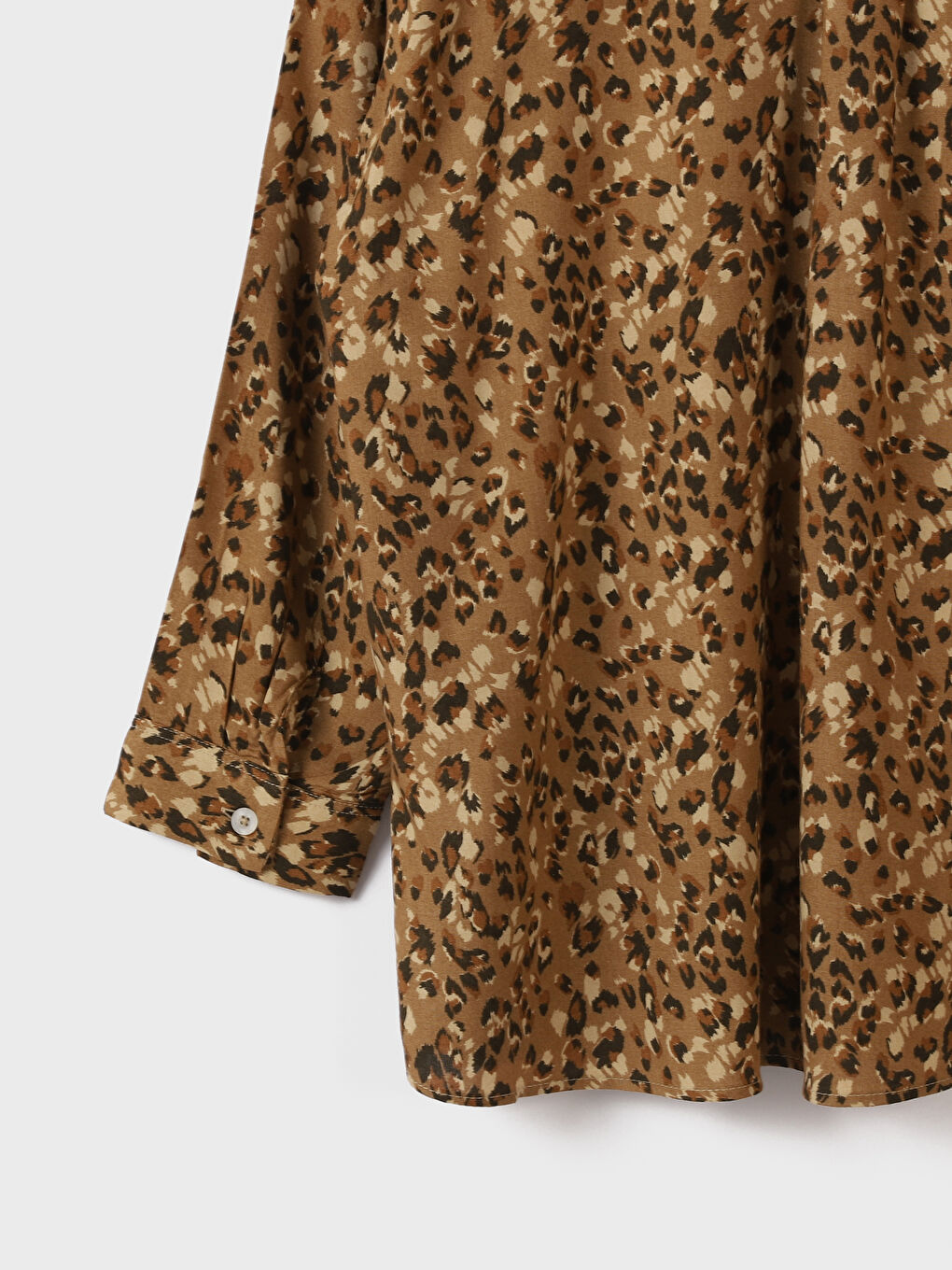 Grandad Collar Patterned Long Sleeve Women's Blouse -W3EC37Z8-LQC