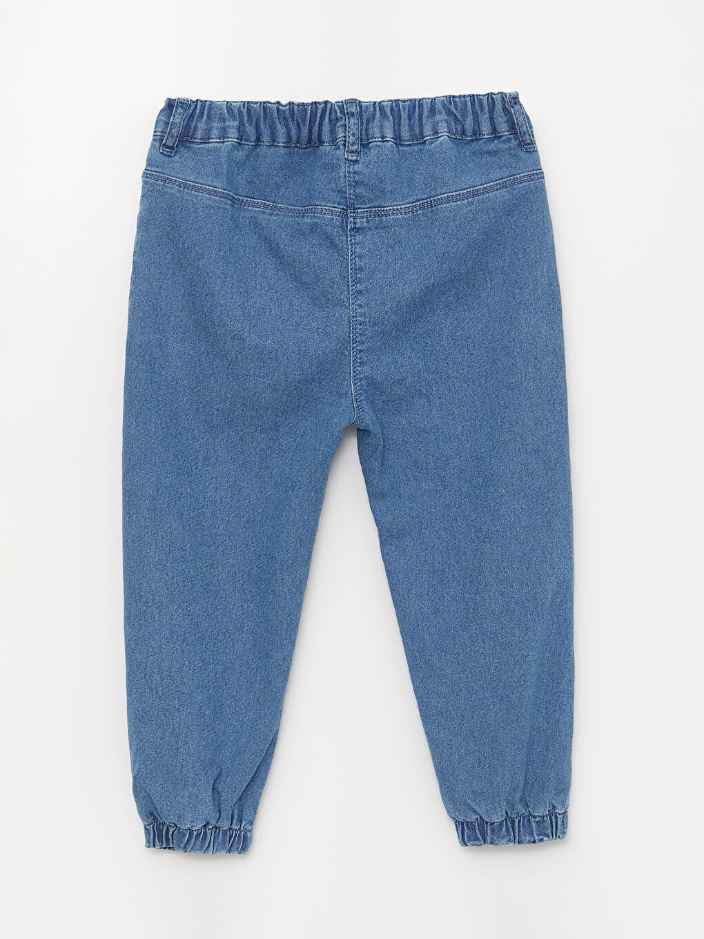 LCW baby Orta İndigo Rodeo Beli Lastikli Kız Bebek Jogger Jean Pantolon - 1