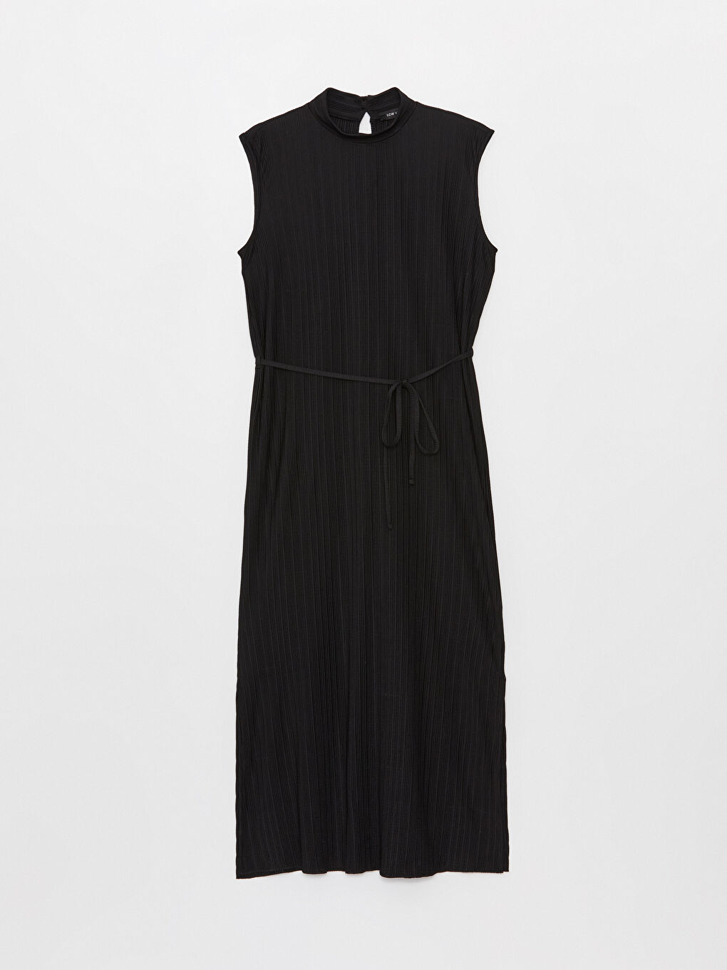 High Collar, Self-Patterned Women's Evening Dress-5