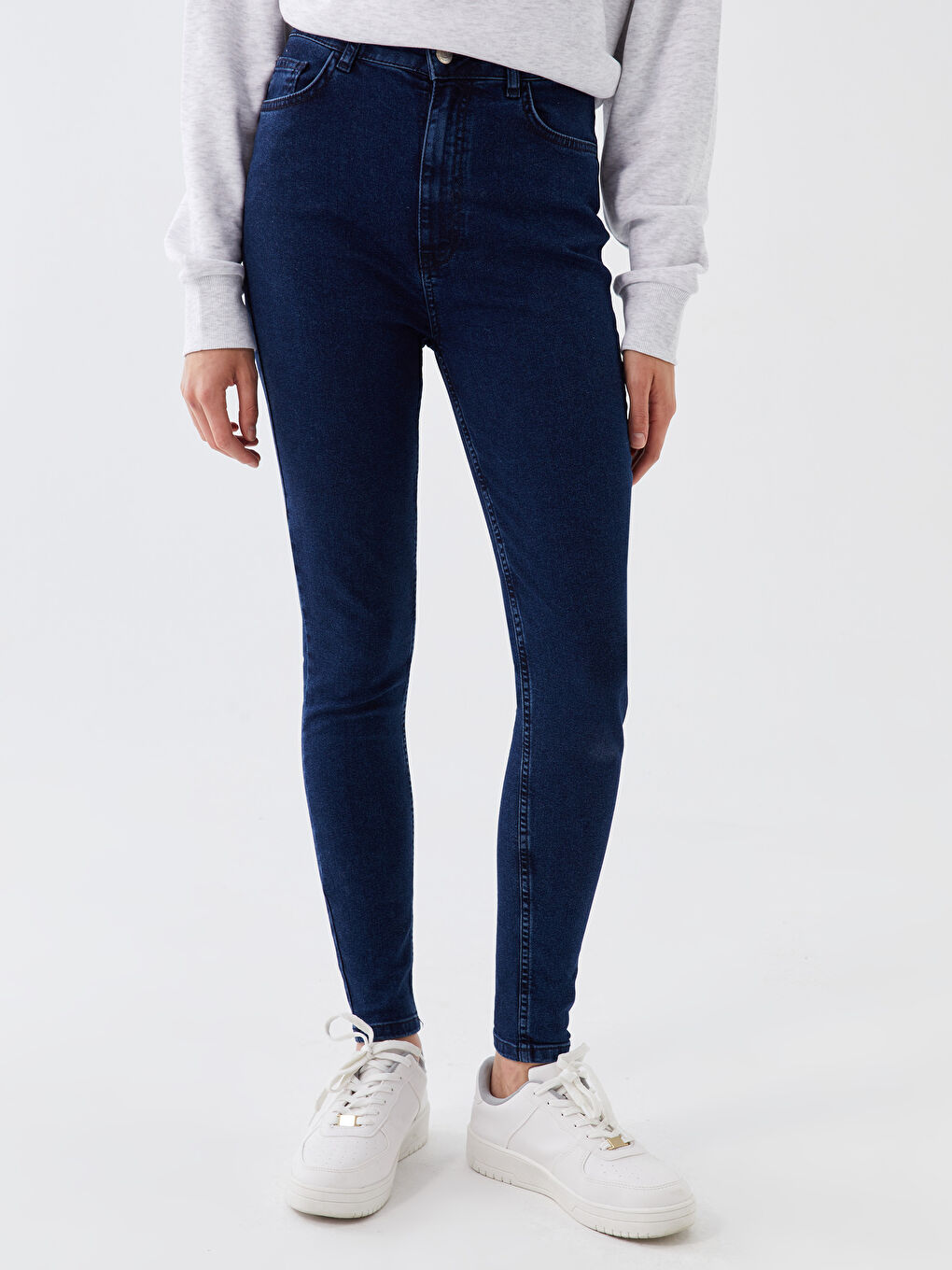 XSIDE Mavi Yüksek Bel Jüpiter Süper Skinny Fit Kadın Jean Pantolon - 2