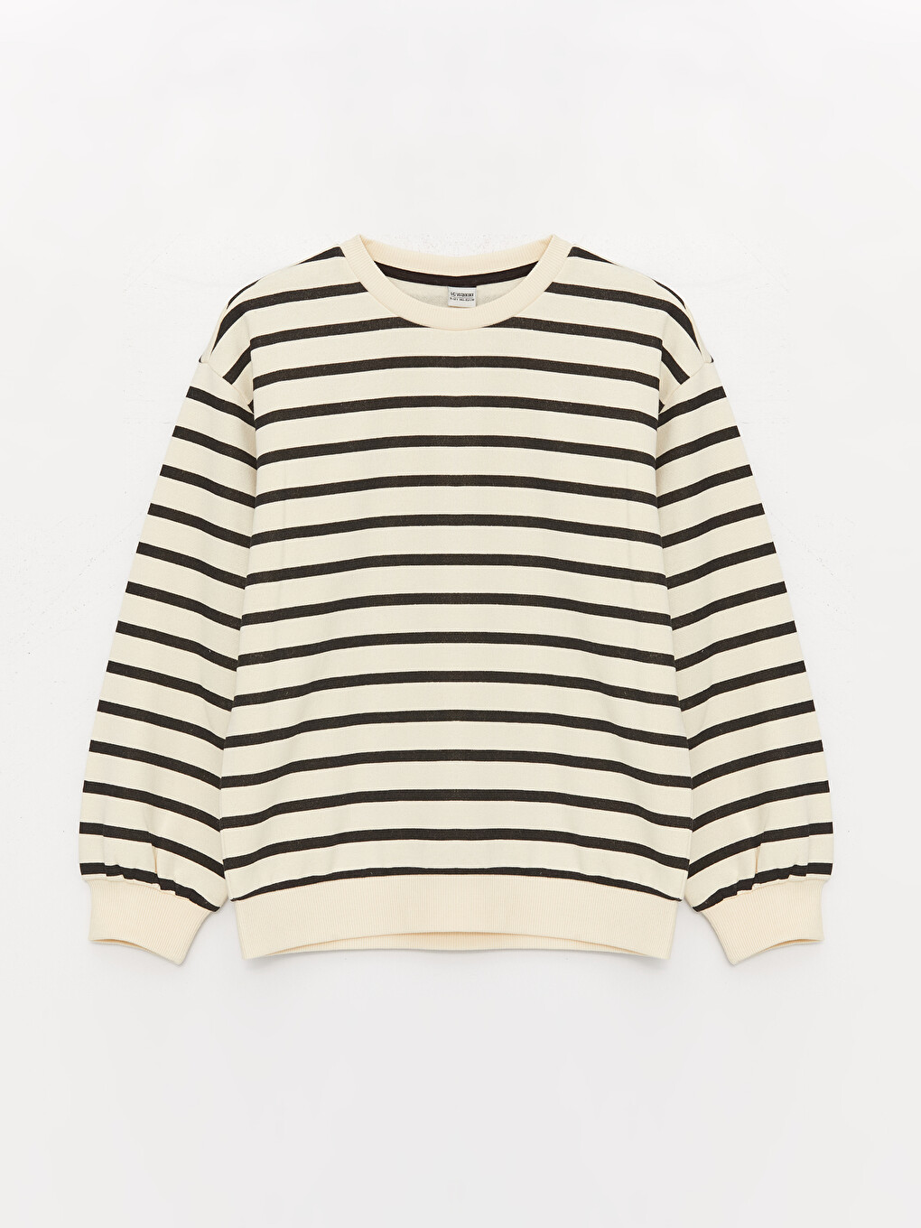 Crew Neck Striped Girl's Sweatshirt And Tights-1