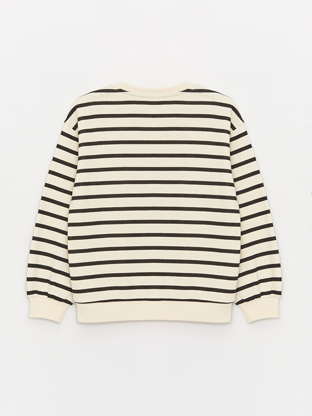 Crew Neck Striped Girl's Sweatshirt And Tights-2