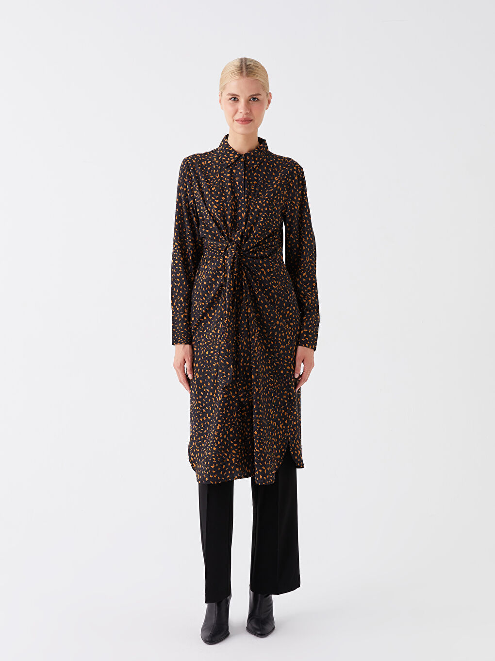 Patterned Women's Shirt Tunic