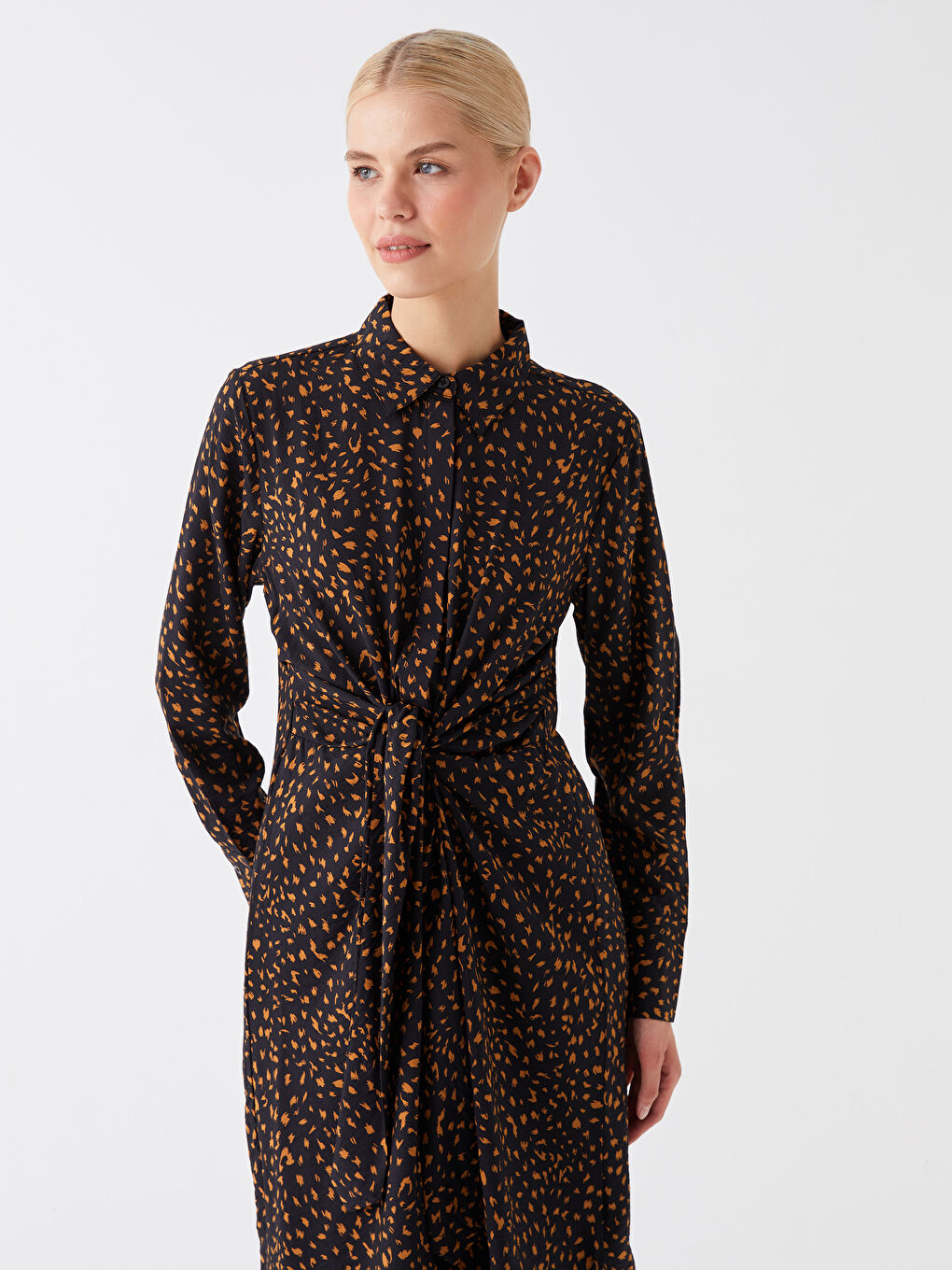 Patterned Women's Shirt Tunic-2