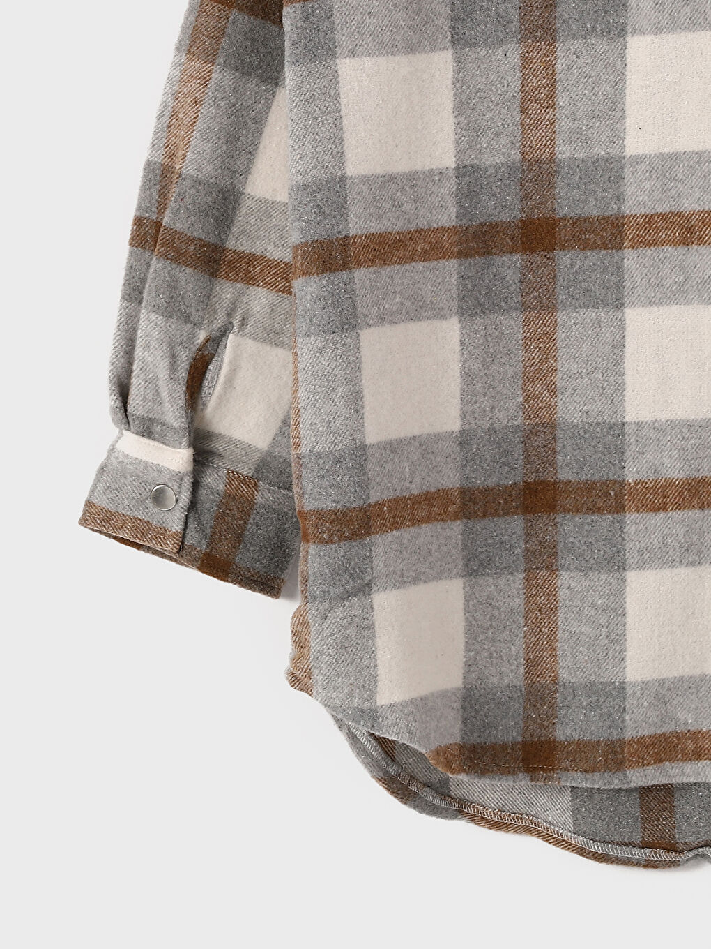 Plaid Long Sleeve Oversize Women's Flannel Shirt Jacket-3