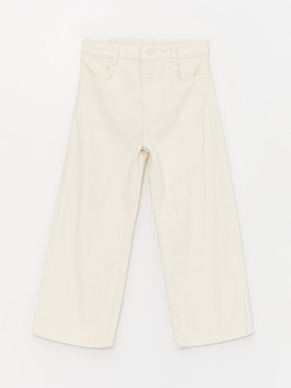 Wideleg Velvet Girls' Trousers-1