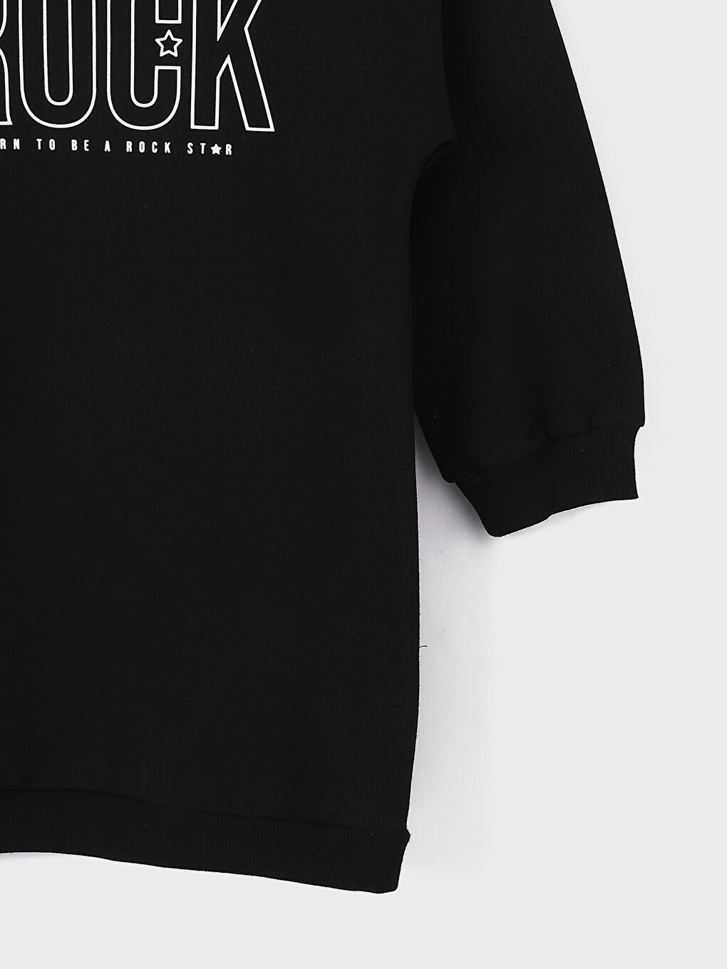 Crew Neck Printed Long Sleeve Girls' Dress-3