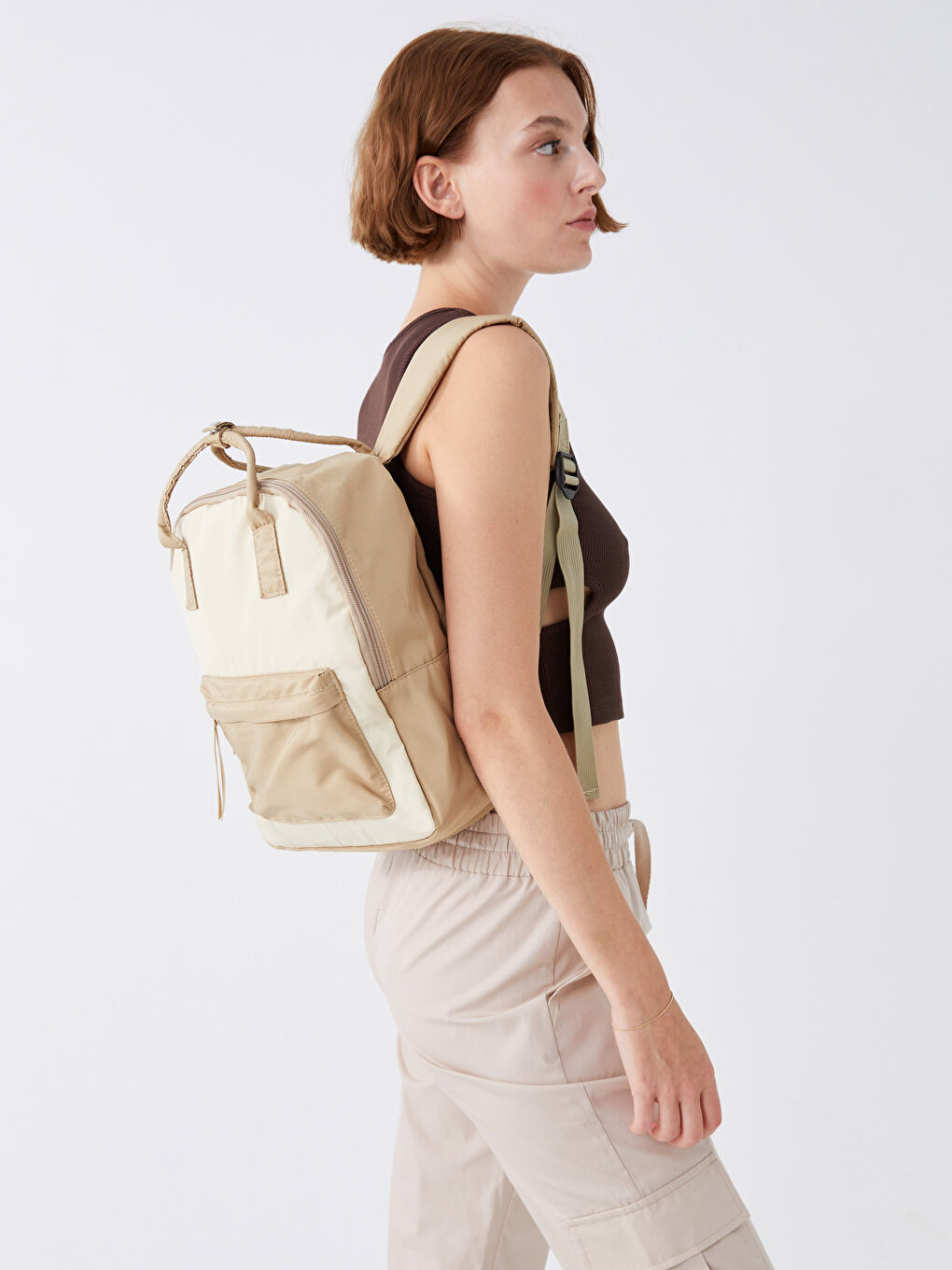 Parachute Fabric Women's Backpack-2