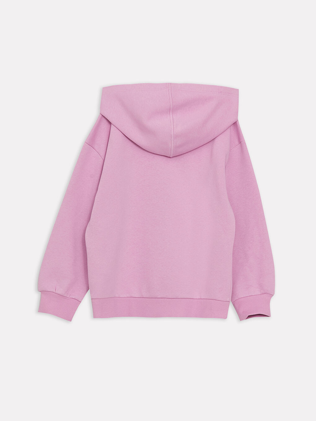 Lila Baskılı Uzun Kollu Kız Çocuk Hoodie-1