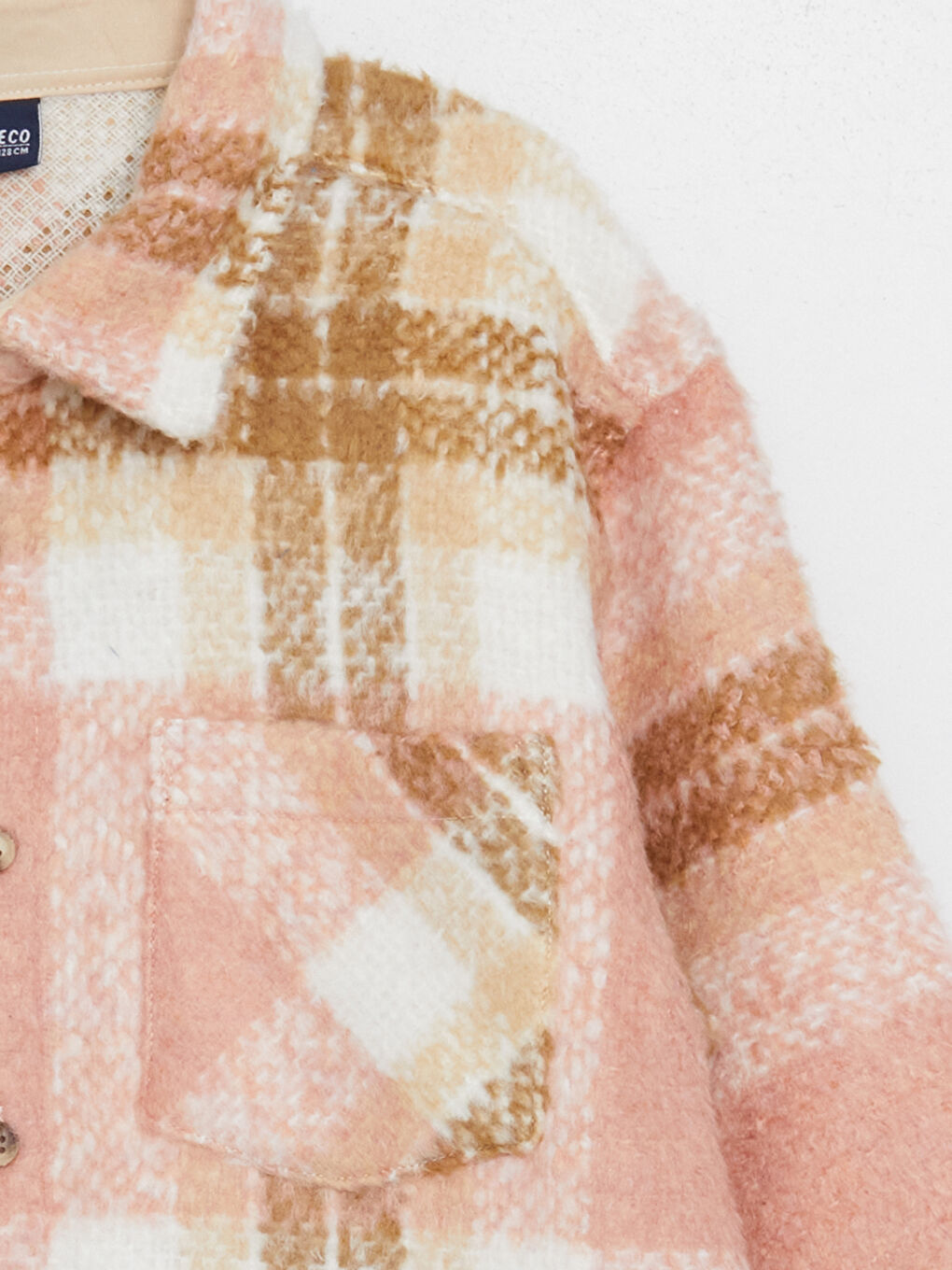 Pembe Ekose Uzun Kollu Erkek Çocuk Gömlek Ceket-2