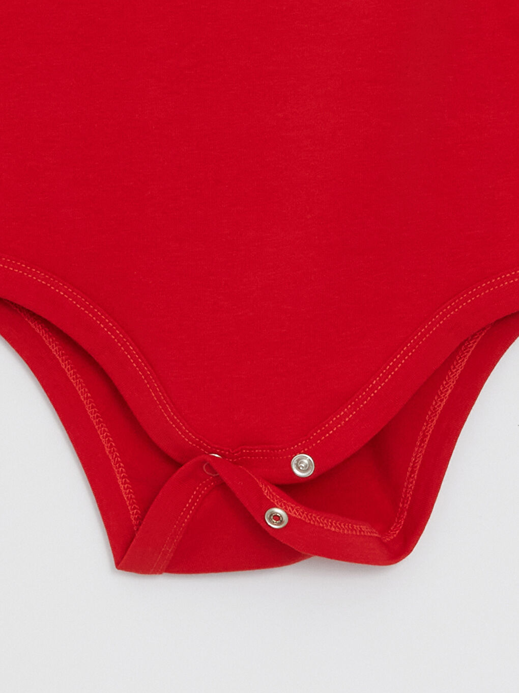Kırmızı Baskılı Bisiklet Yaka Kısa Kollu Erkek Bebek Çıtçıtlı Bodysuit-1