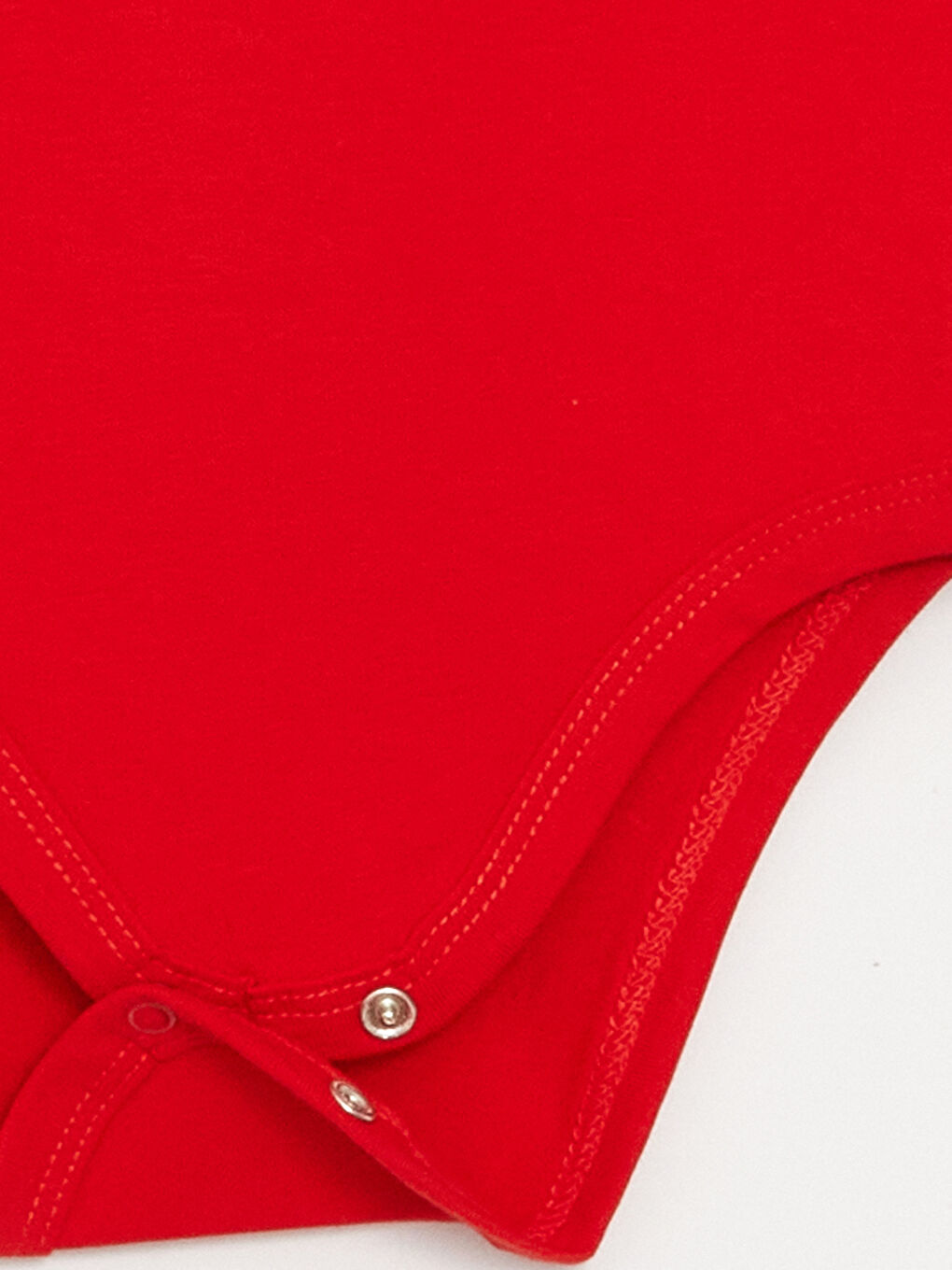 Kırmızı Baskılı Bisiklet Yaka Kısa Kollu Erkek Bebek Çıtçıtlı Bodysuit-2