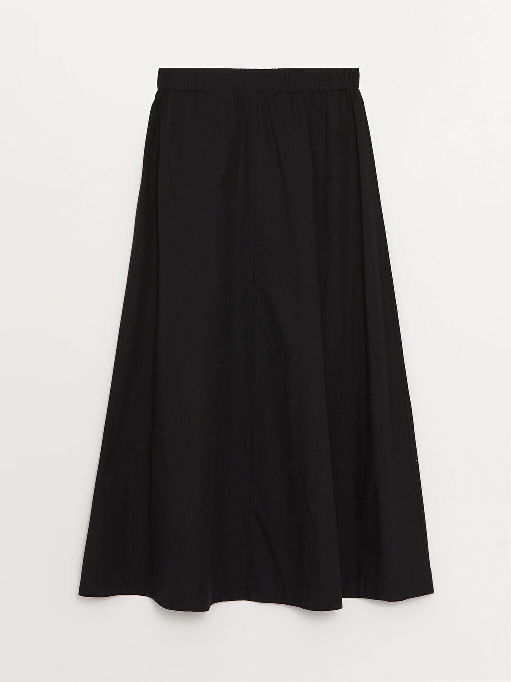 Siyah Beli Lastikli Rahat Kalıp Kadın Etek-6