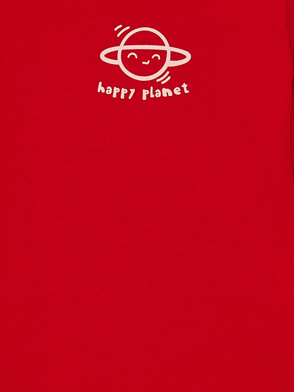 Kırmızı Bisiklet Yaka Uzun Kollu Baskılı Erkek Bebek Çıtçıtlı Body-1